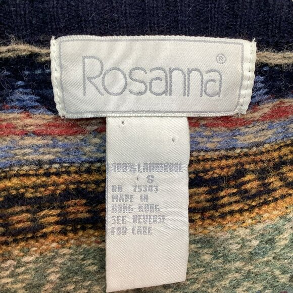 Rosanna Womens 8 Multicolor Wool Button Up Cardigan Sweater - Picture 10 of 12